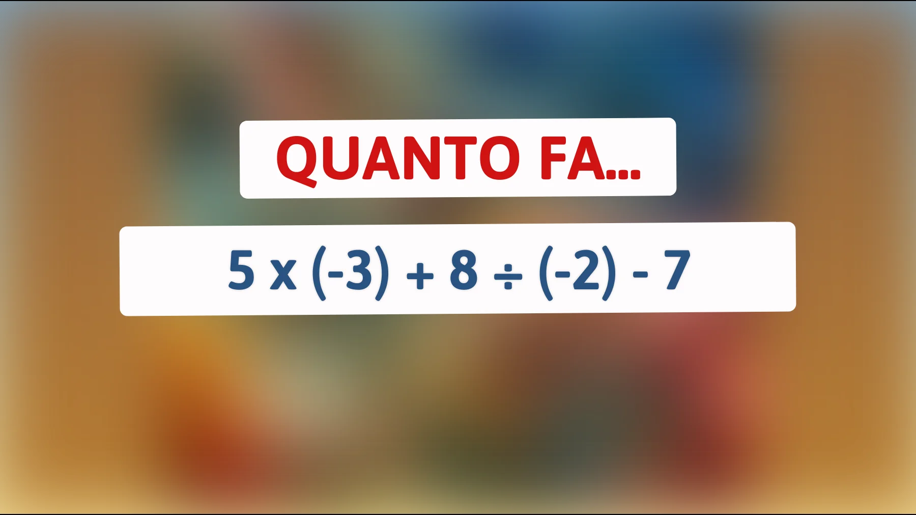 "Sfida la tua mente con questo indovinello matematico: risolto solo dai più intelligenti!""